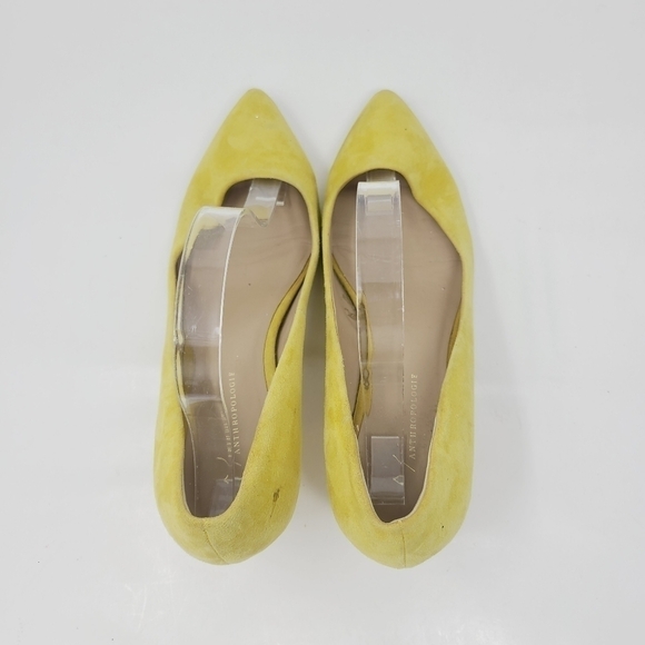 Anthropologie | Women's Classic Yellow Suede Heels (Size 10M) - Picture 8 of 14